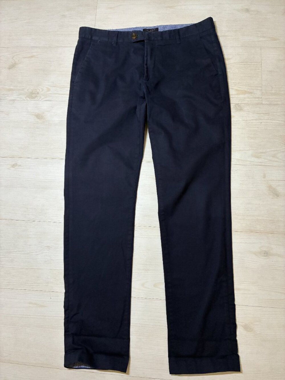 Ted Baker London Men's Navy Blue Flat Front Chino Pants Trouser Size 34R